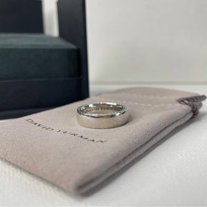 DAVID YURMAN Streamline 6MM Sterling Silver Wedding Band size 8